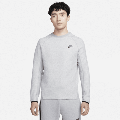 【未使用】ナイキNIKE TECH FLEECE CREW FB7917 NIKE AS M NK TCH FLC CREW DK GREY HEATHER/BLACK（ナイキ